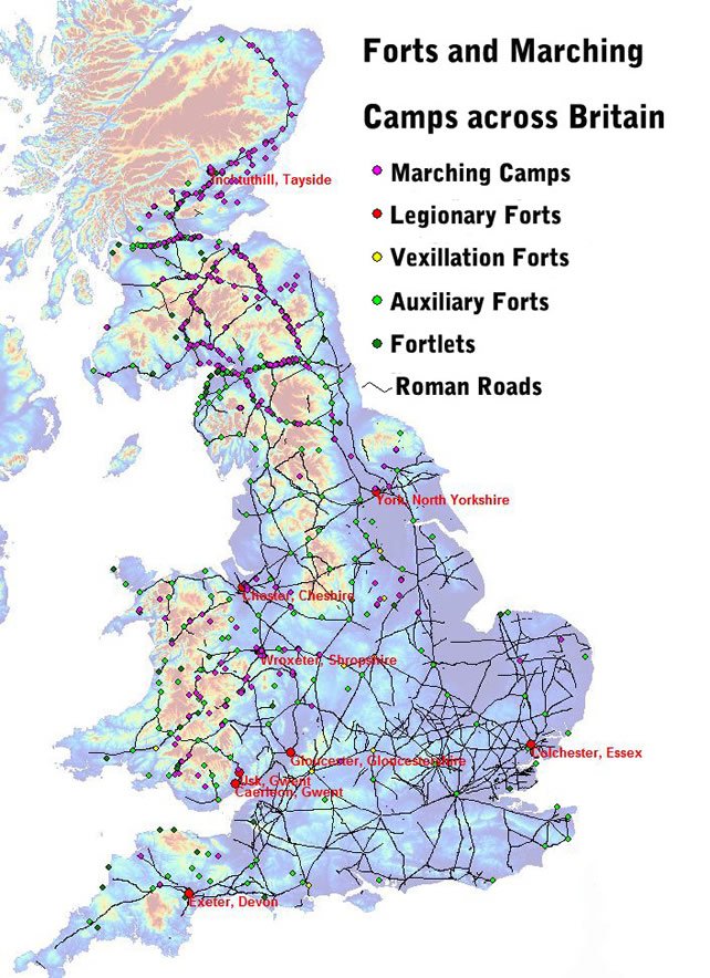 Roman Marching Camps Size Hydrology