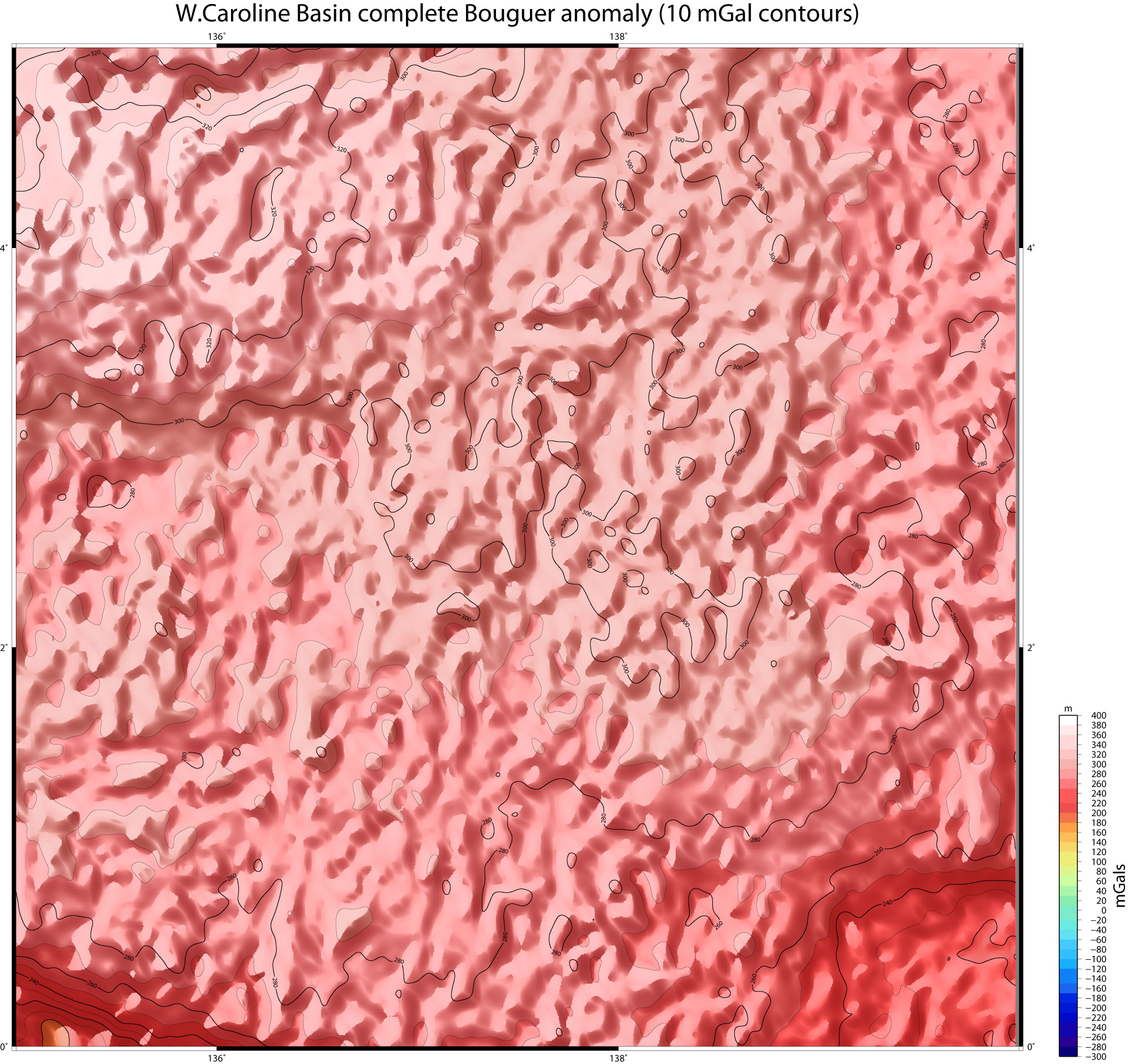 Eastern Indonesia complete Bouguer anomaly maps